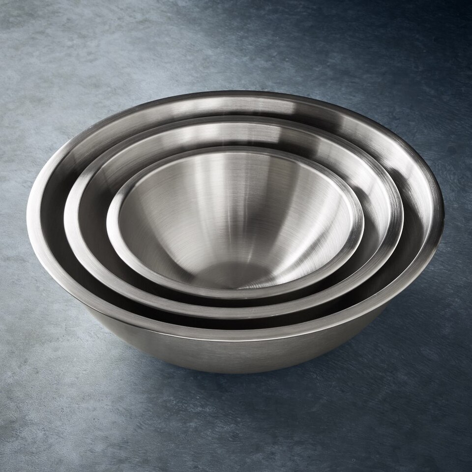 Williams Sonoma Open Kitchen Stainless Steel Mixing Bowls, Set of 3 Williams Sonoma Stainless Steel Mixing Bowls